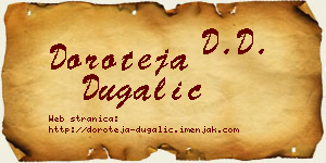 Doroteja Dugalić vizit kartica